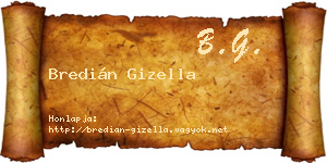 Bredián Gizella névjegykártya